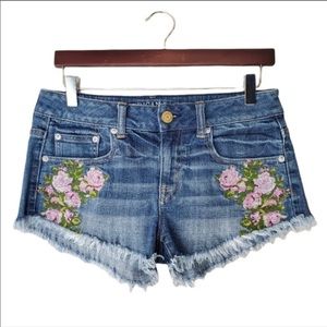 American eagle floral embroidered